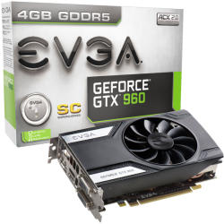 EVGA GeForce GTX 960 SC GAMING 4GB GDDR5 128bit (04G-P4-1962-KR)