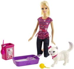 Mattel Barbie invata pisica Blissa la litiera (BDH76)