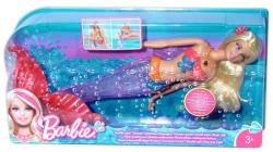Mattel Barbie Sparkle Lights Mermaid - Sirena Barbie cu sclipici (V7047)