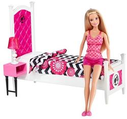 Mattel Barbie & Deluxe Bedroom - Barbie cu set de dormitor (CFB60)