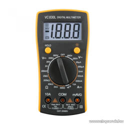 Somogyi Elektronic VC 830L Digitális multiméter, feszültség, áram, ellenállás mérő, dióda és szakadás vizsgáló mérőműszer