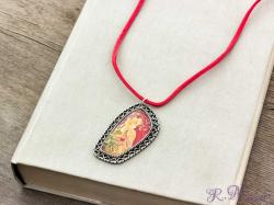 R. M. ékszer Harmóniában műgyanta préselt virágos nyaklánc (6791)