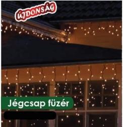 DekorTrend Meleg fehér jégcsapfüzér díszvilágítás 197 db 600x40 cm (KDL 140)