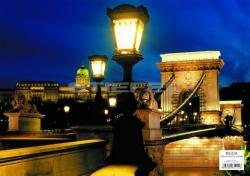 Stiefel Buda vára tányéralátét könyöklő + hátoldalon Budapest belváros térképe