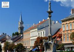 Stiefel Sopron tányéralátét könyöklő + hátoldalon Sopron várostérképe