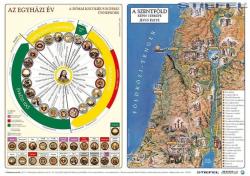 Stiefel Katolikus egyházi év és Újszövetség térképe / hátoldalon Ószövetség térképe asztali alátét A3 duo
