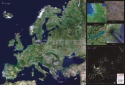 Stiefel Európa űrtérkép könyöklő