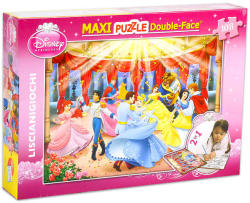 Lisciani Maxi Puzzle - Disney hercegnők a bálban 108 db-os kétoldalas színezhető puzzle (37230)
