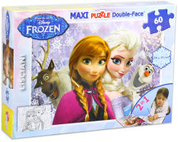 Lisciani Maxi Puzzle - Disney Jégvarázs: Anna és Elza 60 db-os kétoldalas színezhető puzzle (46881)