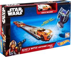 Mattel Hot Wheels karakter kisautók kilövővel - Luke Skywalker