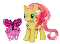 Hasbro Crystal Motion - Ponei Fluttershy cu aripi mobile (A3546)