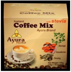 Ayura Herbal Coffee Mix instant with stevia 10 sachets