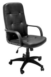 Chairs Emobd Scaun birou tapițat cu piele ecologică neagră