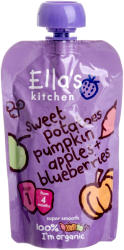 Ella's Kitchen Bio édesburgonyás sütőtökpüré almával és áfonyával - 120g