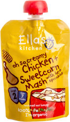 Ella's Kitchen Bio csirke krémes édeskukorica-pürével és zöldségekkel - 130g