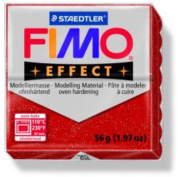 FIMO Effect égethető gyurma - Csillámos piros - 56 g (FM8020202)
