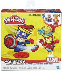 Hasbro Play-Doh: Can-Heads - Marvel: Vasember és Amerika Kapitány tégelyfej gyurmafigura készlet (B0745)