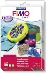 FIMO Soft Material Pack égethető gyurma készlet - Hideg színek - 6x57 g (FM802304)