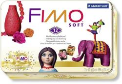 FIMO Soft Nostalgia égethető gyurma készlet fém dobozban - Vegyes színek - 12x57 g (FM802351)