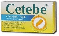 Cetebe C-Vitamin+Cink Kapszula 60 db