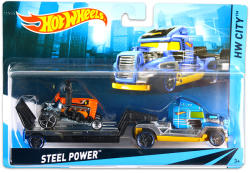 Mattel Hot Wheels - City - Steel Power autószállító kamion versenyautóval (CGC18)
