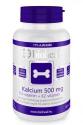 bioheal Kalcium 500 mg+D3+K2-Vitamin tabletta 70 db