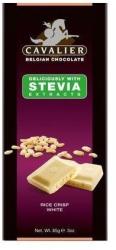 CAVALIER Puffasztott Rizses Fehércsokoládé Steviával Édesítve 85 g