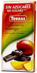 TORRAS Cukor- és gluténmentes mangós étcsokoládé 75 g