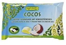 RAPUNZEL Cristallino Bio kókuszos fehércsokoládé 100 g