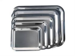  Tálca, szögletes, rozsdamentes acél, 35x28 cm (KHKE029) - papirdepo