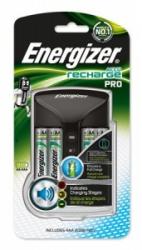 Energizer Elemtöltő, AA ceruza/AAA mikro, 4x2000 mAh AA (előtöltött), kijelzővel, ENERGIZER Pro (ETL09)
