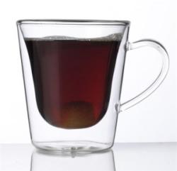  Kávés-teás bögre, duplafalú üveg, 29, 5cl, 2db-os szett, Thermo (KHPU114)
