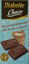 Diabette Choco Tejcsokoládé Fruktózzal 80 g