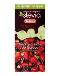 TORRAS Cukor- És Gluténmentes Erdei Gyümölcsös Étcsokoládé Steviával 100 g