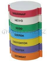  HENGER Gyógyszeradagoló heti beosztással, színes napi jelzéssel (MG 6772)