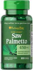 Puritan's Pride Saw Palmetto 450 mg fűrészpálma kapszula 100 db