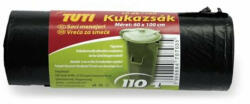 TUTI Szemeteszsák, 110 l, 10 db, 60x100 cm, 17 &mikro; , TUTI, fekete (KHT195) (PDP_021)