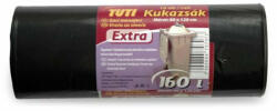 TUTI Szemeteszsák, 160 l, 10 db, 80x120 cm, 30 &mikro; , TUTI Extra, fekete (KHT197) (PDP_025)