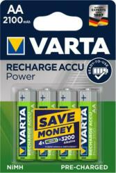 VARTA Tölthető elem, AA ceruza, 4x2100 mAh, előtöltött, VARTA Power (VAKU02) (56706 101 404)