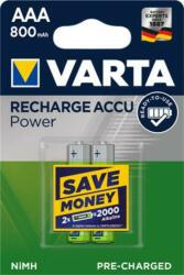 VARTA Tölthető elem, AAA mikro, 2x800 mAh, előtöltött, VARTA Power (VAKU03) (56703 101 402)