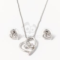 Fashion Szivecskés ékszer szett fehér