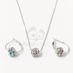 Fashion Shamballa ékszer szett multicolor