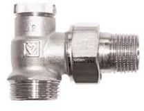 HERZ 1/2" sarok visszatérő radiátorszelep (3/4" eurokónus csatlakozással) (1374801)