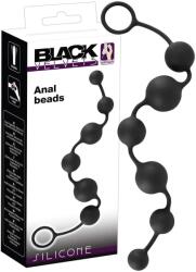 Black Velvets Black Velvet - 6 gyöngyös anál dildó (fekete) - sexshopcenter