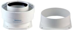 Immergas Ø 125 mm-es, fali, csatlakozó idom C9X rendszerhez, Ø 80/125 mm-es, karimás, induló idommal (3.022033)