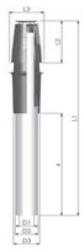 Tricox PPs/Alu tetőátvezető hosszabbító cső, 60/100mm, hossz 1000mm, EconeXt (PATH507C) - meleget