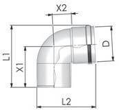 Tricox PPs könyök 110 mm, 87° (PKÖ801) - meleget
