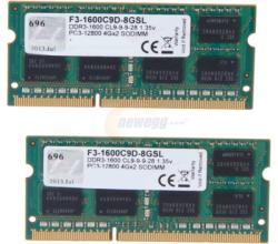 G.SKILL 8GB (2x4GB) DDR3 F3-1600C9D-8GSL