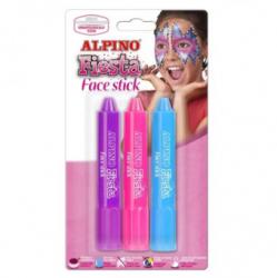 Alpino Creion pentru machiaj, 3 cul/blister, ALPINO Fiesta - Girls (MS-DL000052)
