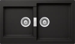 SCHOCK Chiuveta bucatarie Schock Primus N-200 Cristalite Nero 860 x 500 mm, granit, reversibila, montare pe blat, negru (PRIN200NERO)